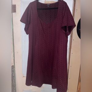 Torrid maroon texture knit dress, size 5